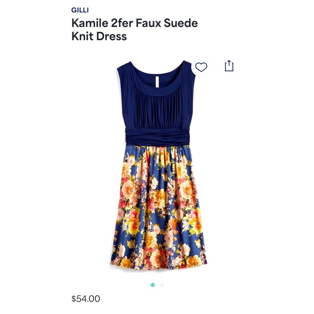 Knit and faux suede dress - size XL